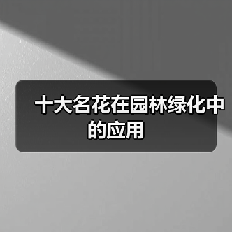 十大名花在园林绿化中的应用（图4）