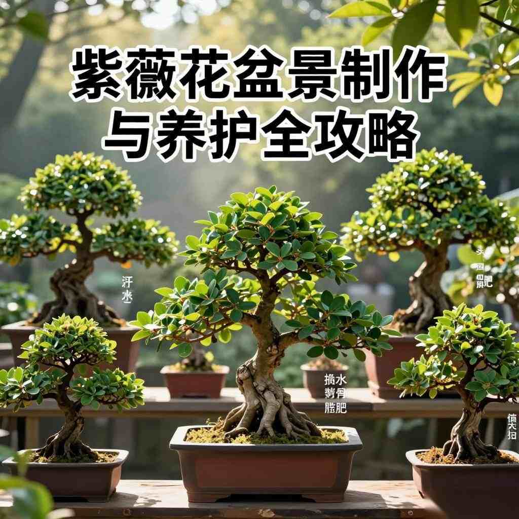 紫薇花盆景制作与养护全攻略，打造四季繁花盆景-美典花卉云巢