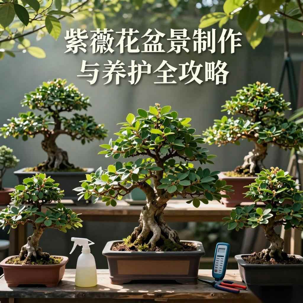 紫薇花盆景制作与养护全攻略,打造四季繁花盆景-美典花卉云巢