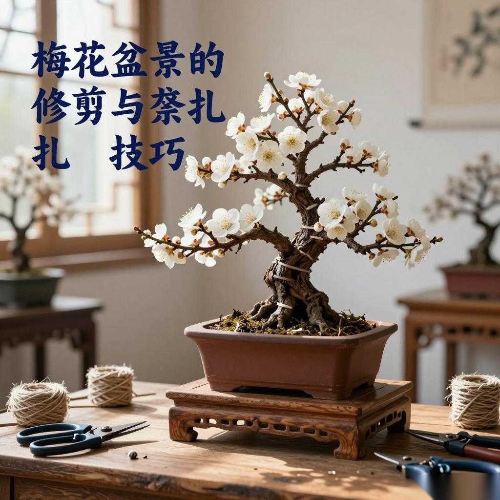 梅花盆景的修剪与绑扎技巧