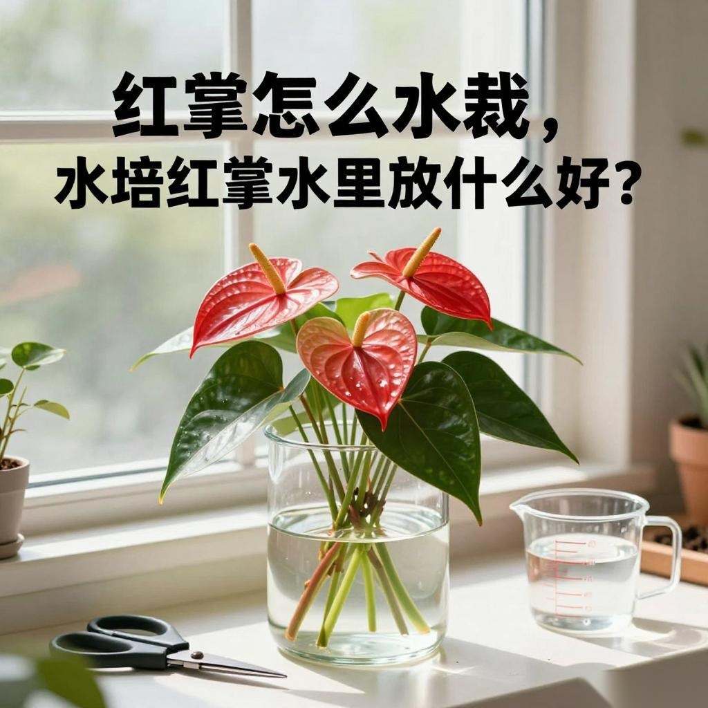 红掌怎么水栽，水培红掌水里放什么好？