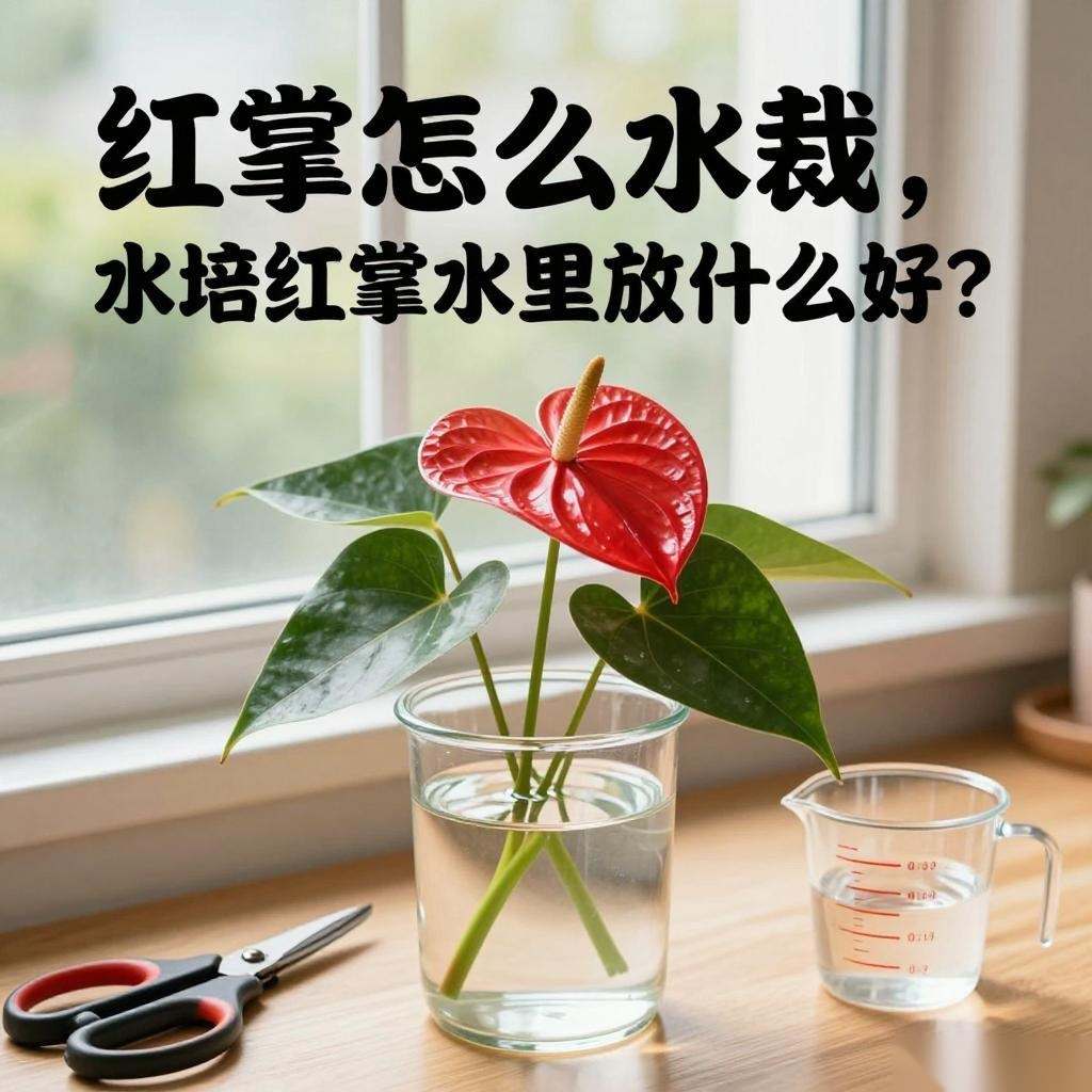 红掌怎么水栽,水培红掌水里放什么好?