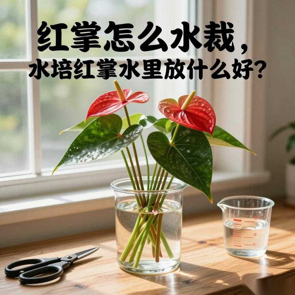 红掌怎么水栽,水培红掌水里放什么好?
