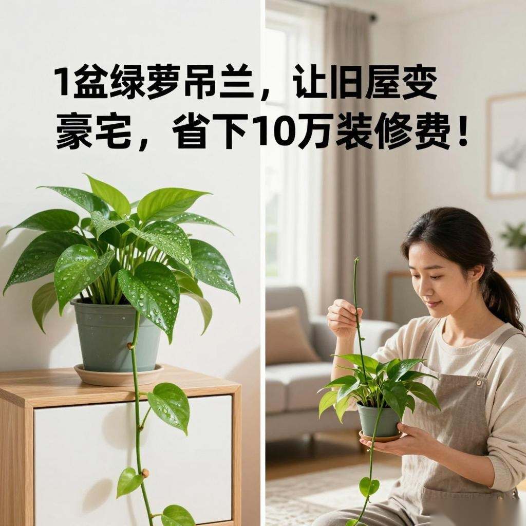 1盆绿萝吊兰,让旧屋变豪宅,省下10万装修费!