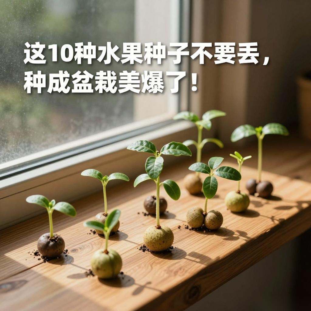 这10种水果种子不要丢,种成盆栽美爆了!