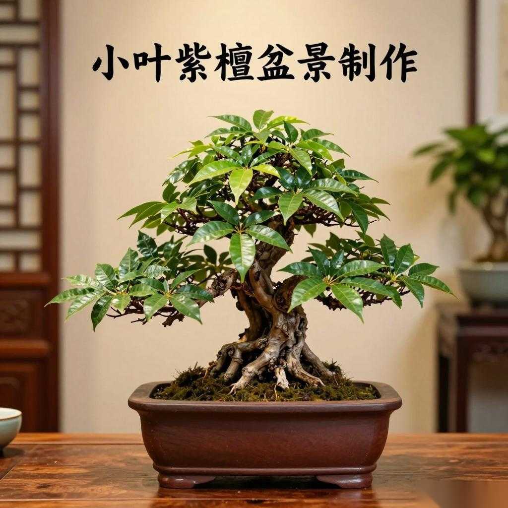 小叶紫檀盆景制作