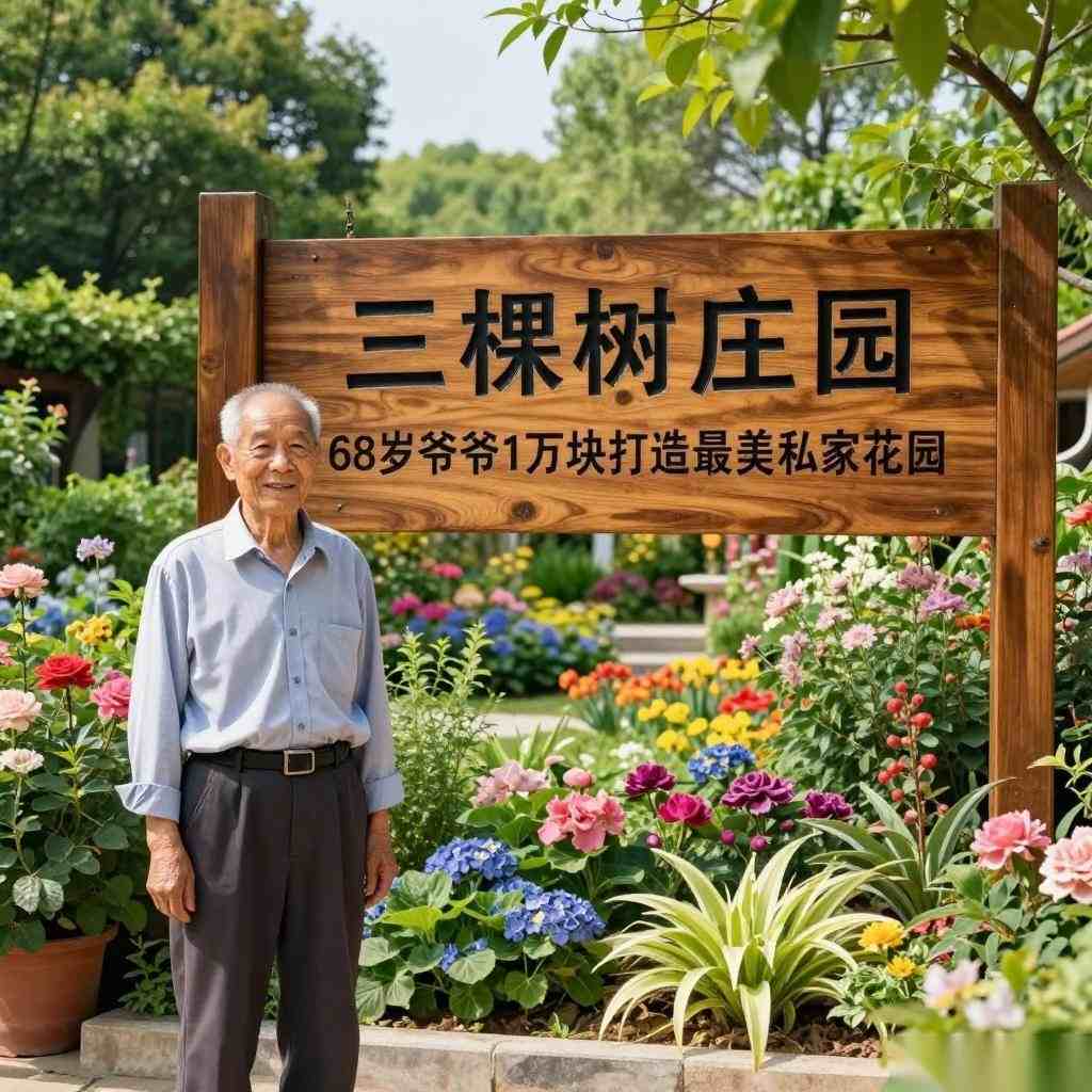 68岁爷爷，1万块打造最美私家花园，老外都慕名而来！