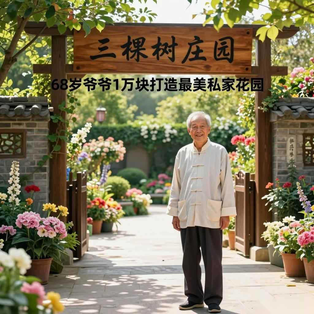 68岁爷爷,1万块打造最美私家花园,老外都慕名而来!