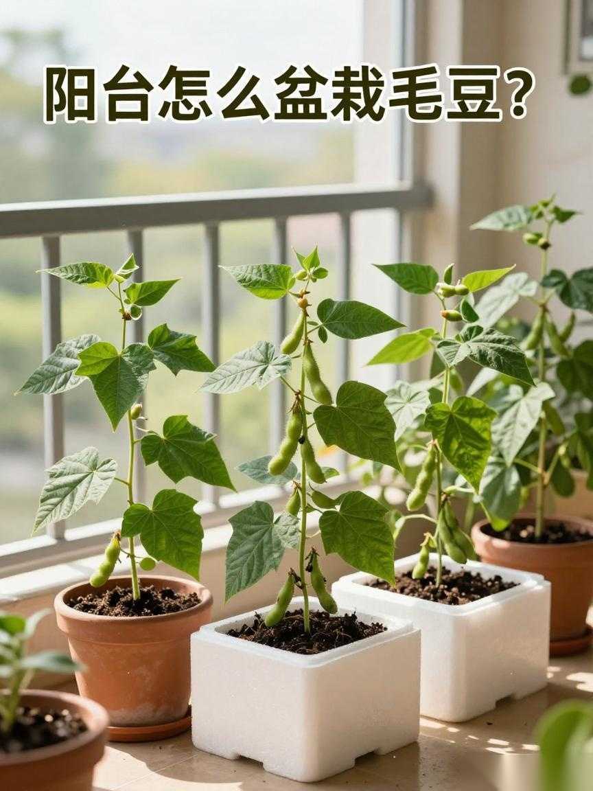 阳台怎么盆栽毛豆?