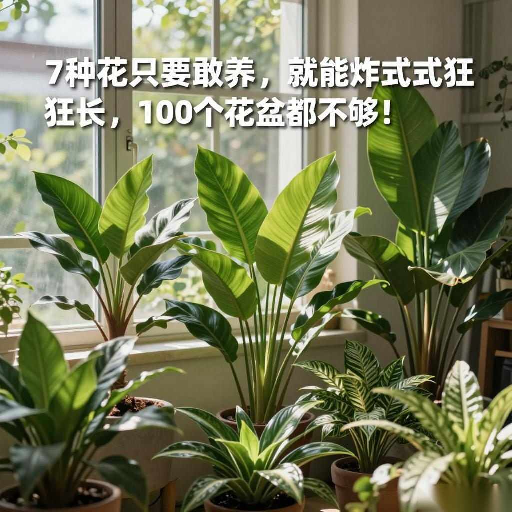 7种花只要你敢养，就能爆炸式狂长，100个花盆都不够！