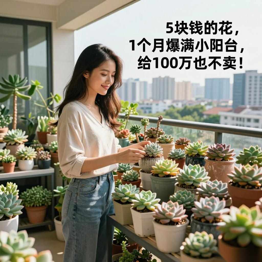 5块钱的花，1个月爆满小阳台，给100万也不卖！