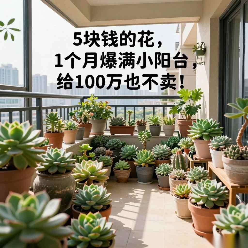 5块钱的花，1个月爆满小阳台，给100万也不卖！