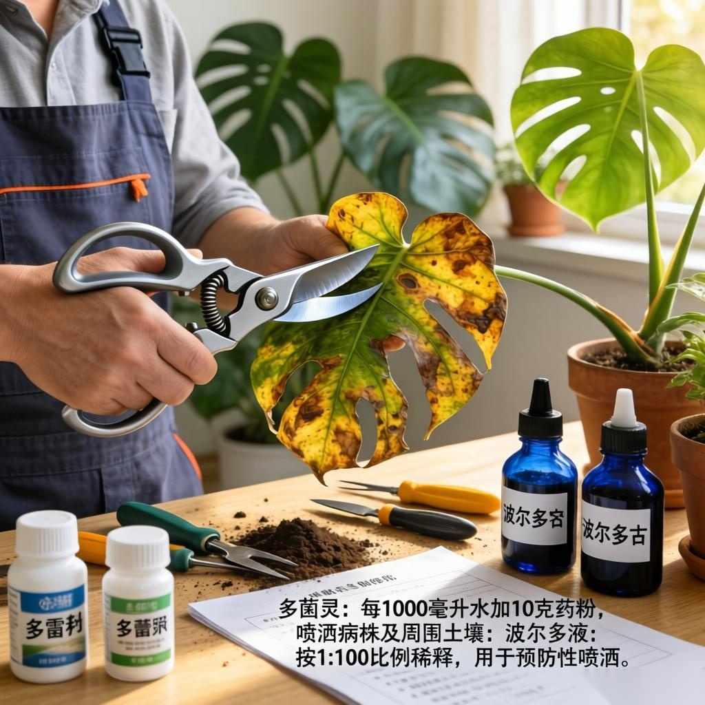 龟背竹黑斑病怎么办