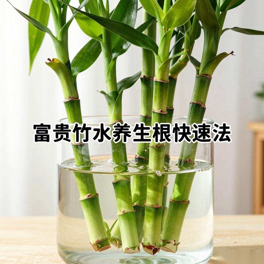 富贵竹水养生根快速法