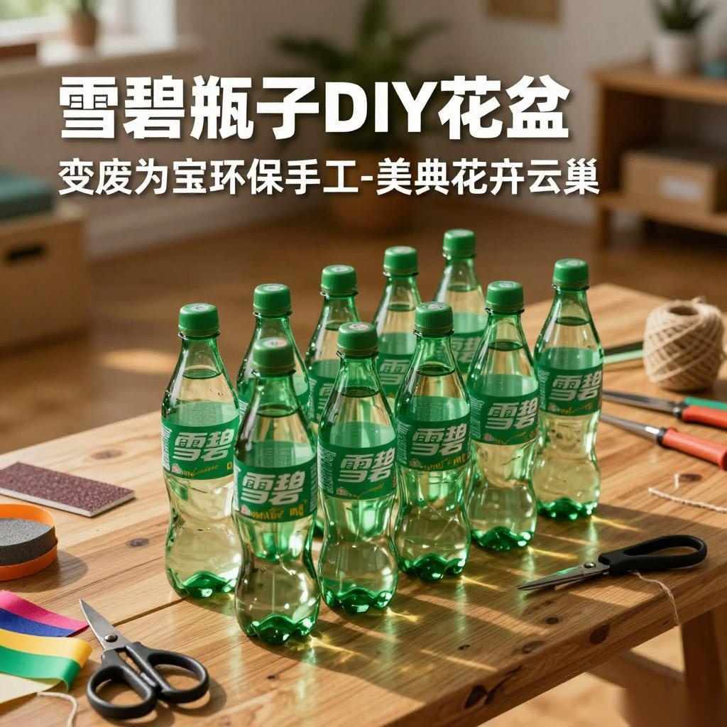 雪碧瓶子DIY花盆 变废为宝环保手工-美典花卉云巢
