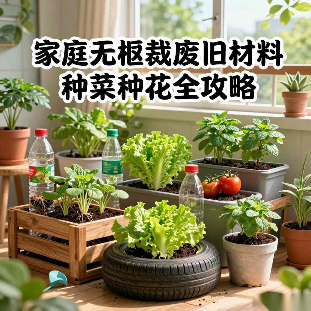 家庭无土栽培：废旧材料种菜种花全攻略-美典花卉云巢