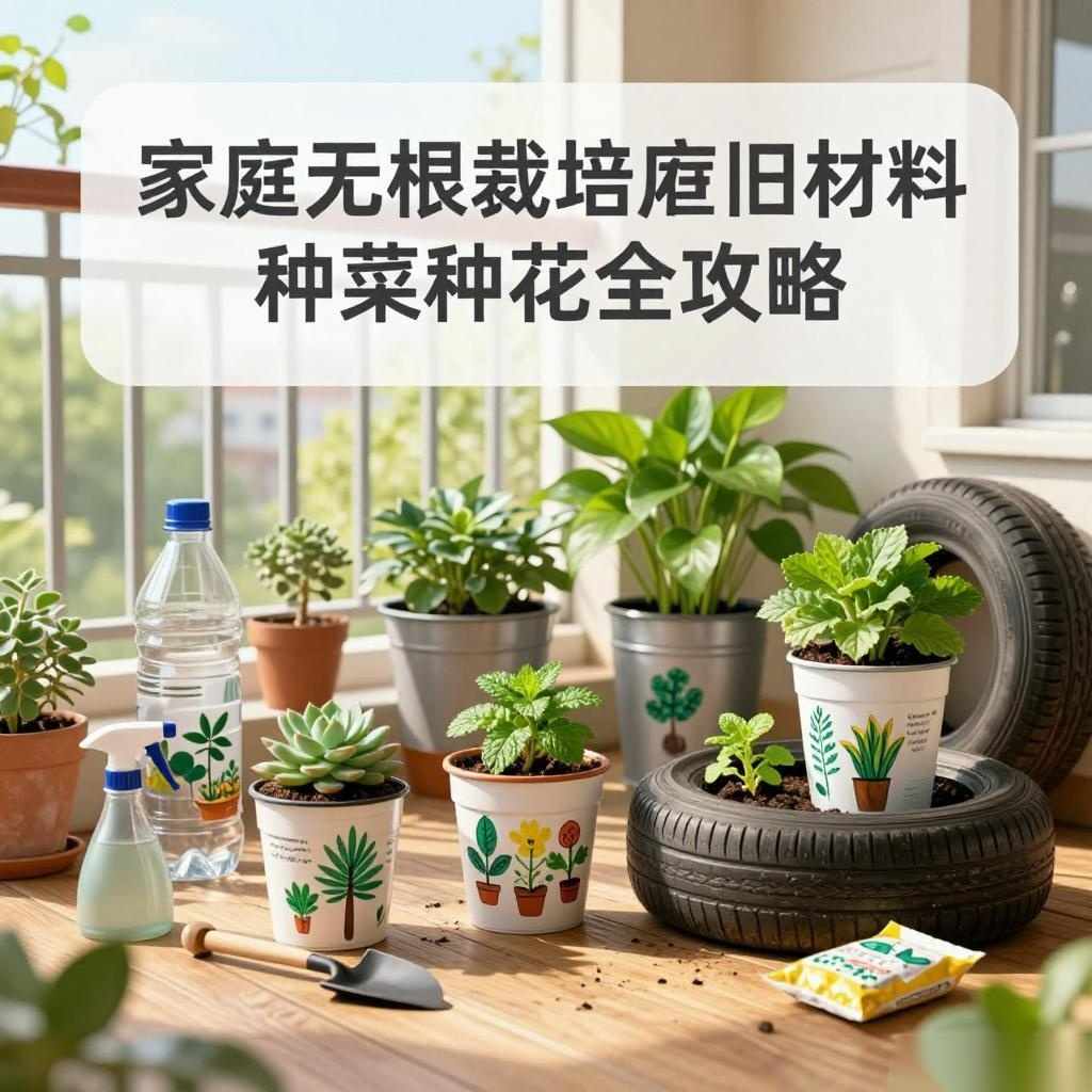 家庭无土栽培:废旧材料种菜种花全攻略-美典花卉云巢