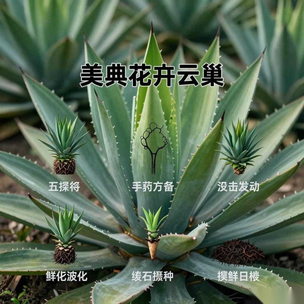龙舌兰繁殖技巧：播种分株扦插方法-美典花卉云巢