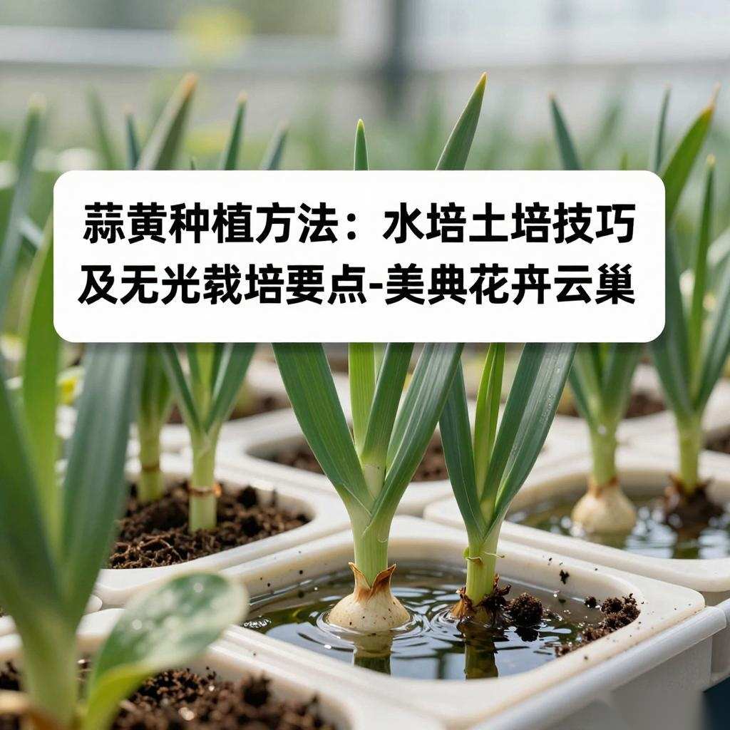 蒜黄种植方法:水培土培技巧及无光栽培要点-美典花卉云巢