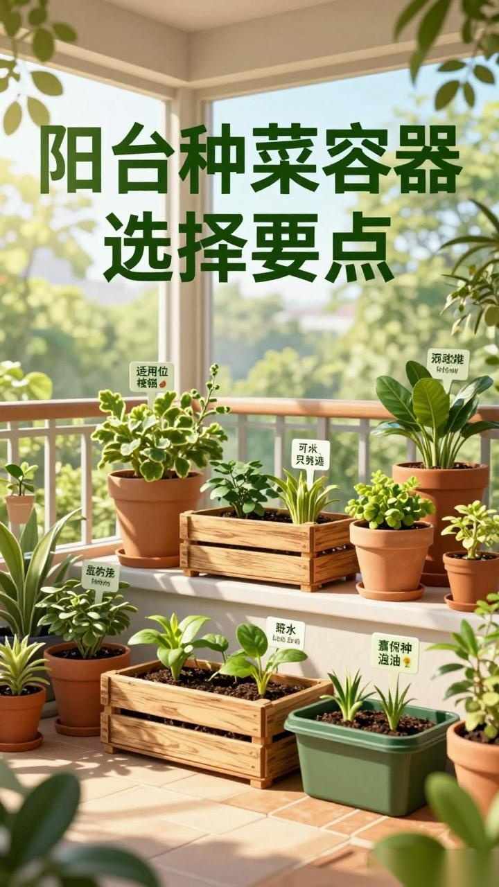 阳台种菜容器选择要点：排水性、材质与大小指南-美典花卉云巢