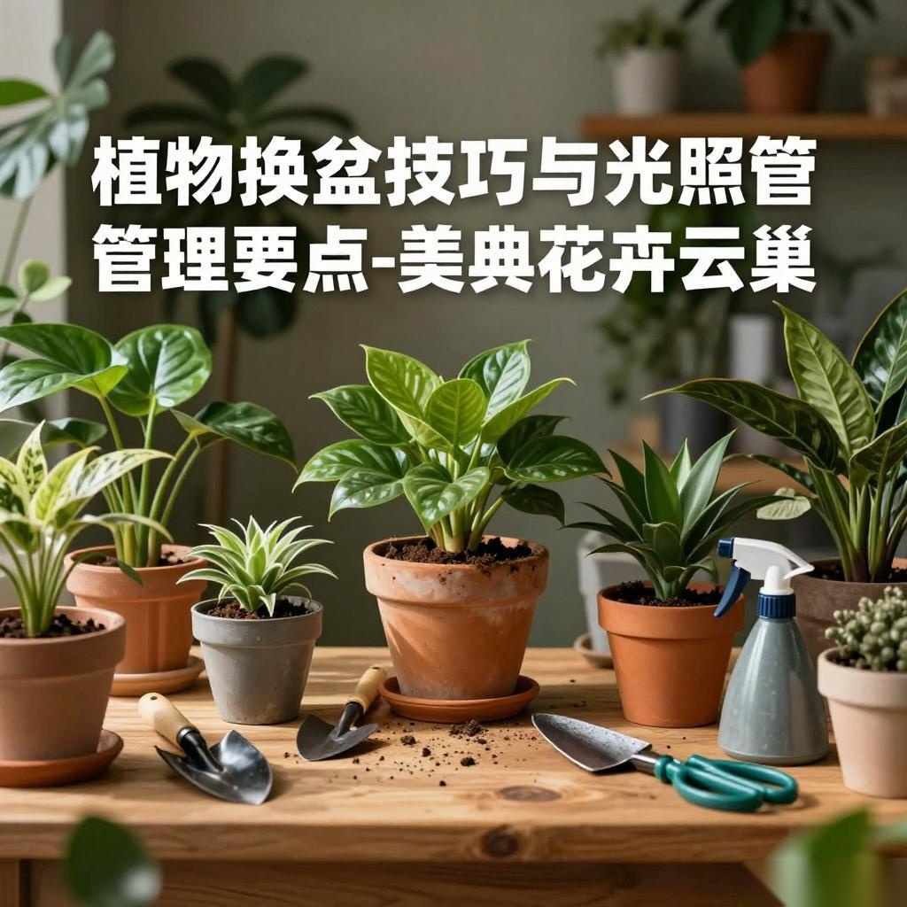 植物换盆技巧与光照管理要点-美典花卉云巢