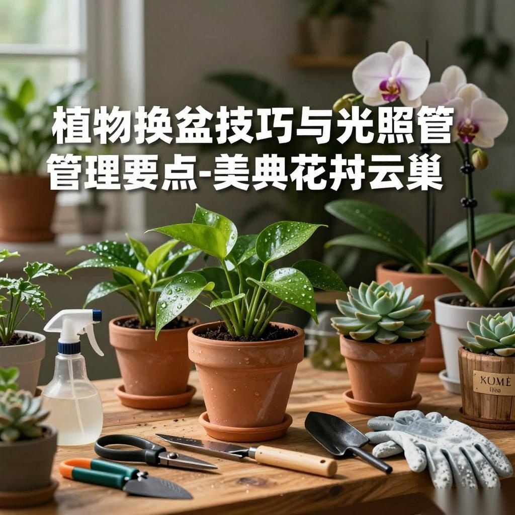 植物换盆技巧与光照管理要点-美典花卉云巢