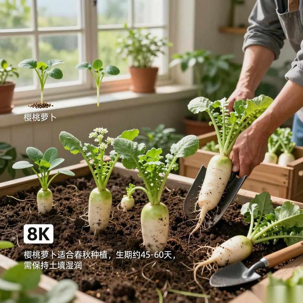 樱桃萝卜种植技巧：光照温度管理指南-美典花卉云巢