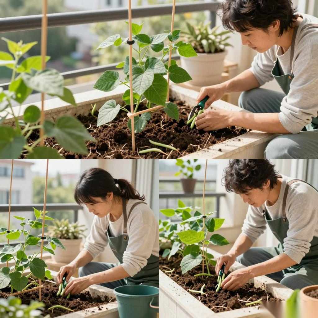 阳台怎么种植芸豆?