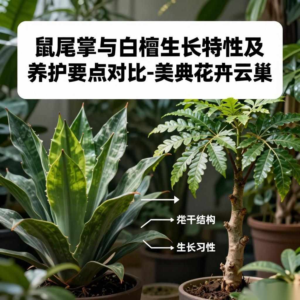 鼠尾掌与白檀生长特性及养护要点对比-美典花卉云巢